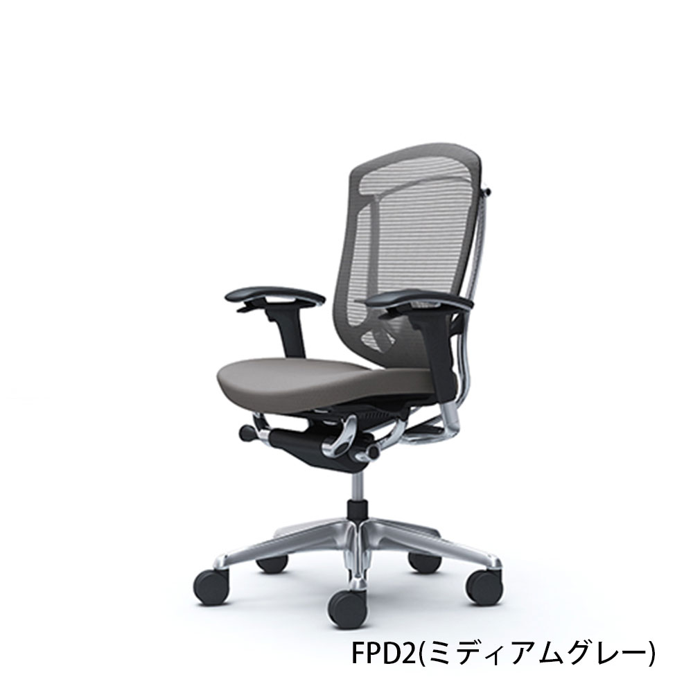 「コンテッサセコンダ」座面/クッション フレーム/ポリッシュ ボディーカラー/ブラック ヘッドレスト無し 張地全13色 ランバーサポート有・無【受注生産品】okamura(オカムラ)