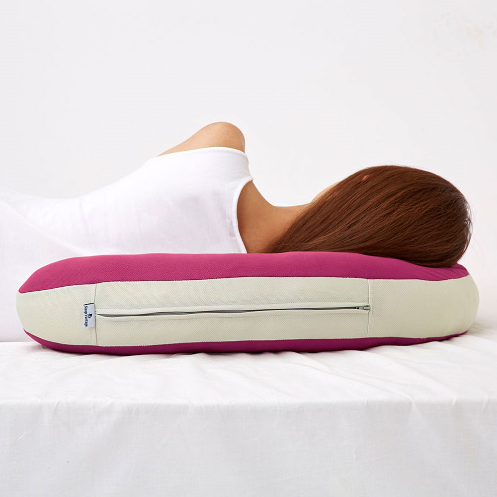 枕「スリープバンテージドクター」ロータイプ ピンク色 FranceBed(フランスベッド)