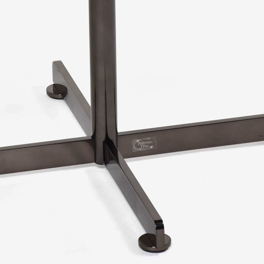 PoltronaFrau（ポルトローナ・フラウ）ナイトテーブル「ボブ ウィズドロワー」 40cm角 アッシュ材 レザーパッド付