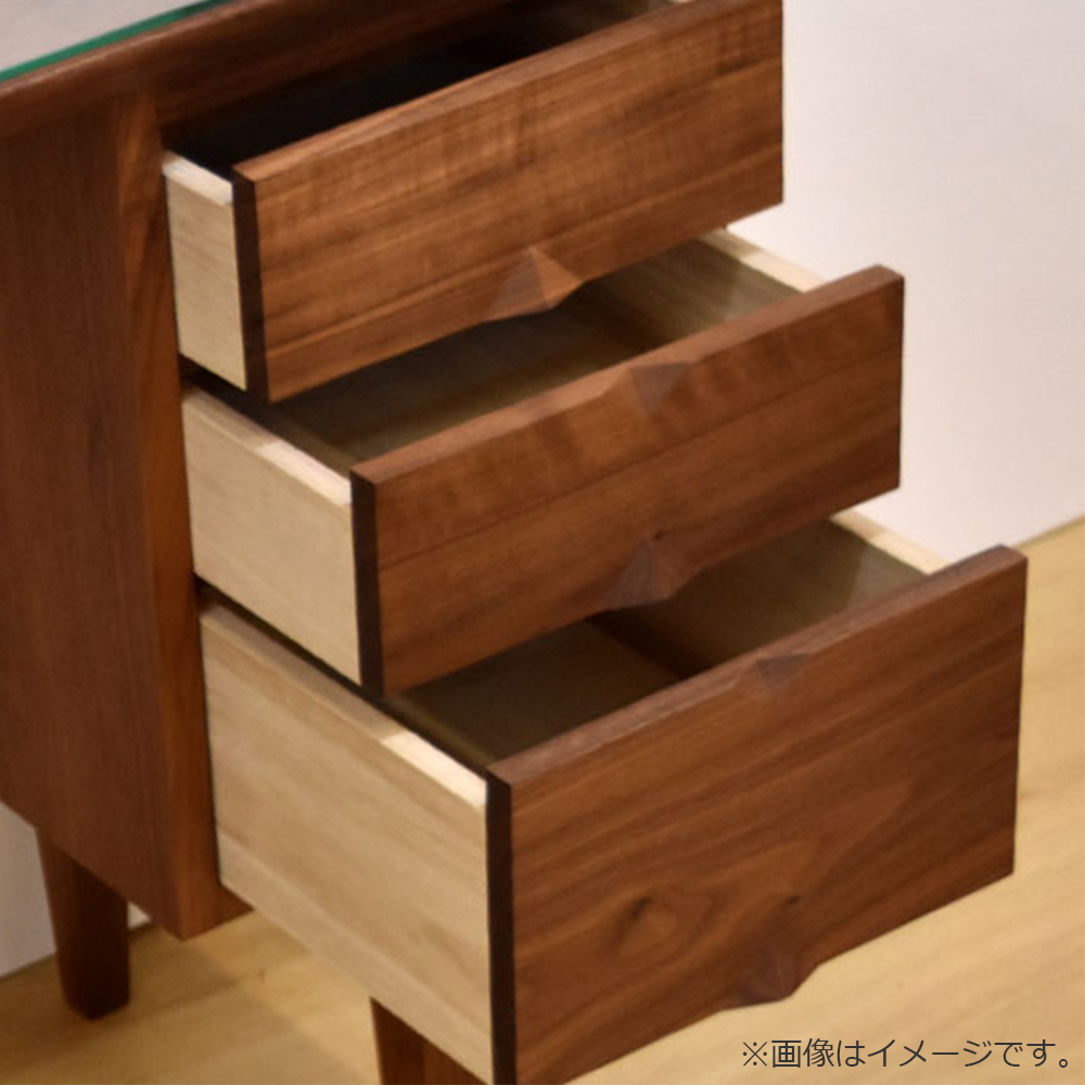 デスク「フラッグ」幅90cm Cタイプ ウォールナット材 天板仕様全2タイプ