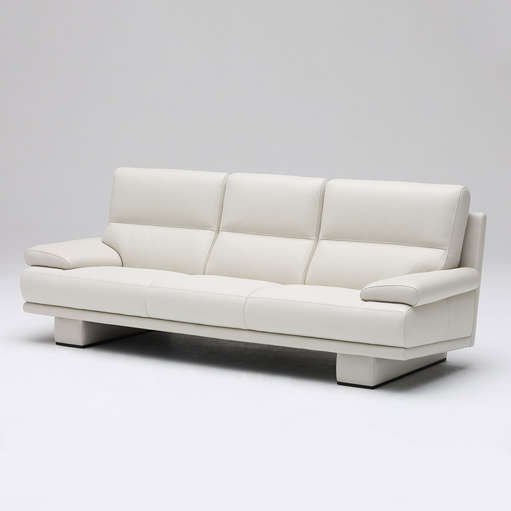 domani（ドマーニ）ソファL(3シート)「Excel-Life ZSB333X391」幅238cm 革＃L40ヴィーゴホワイト【受注生産品】