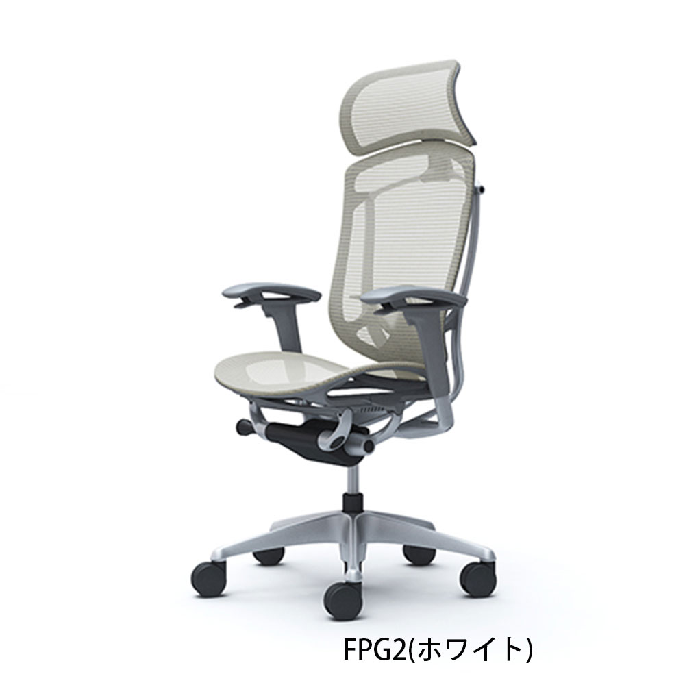 「コンテッサセコンダ」座面/メッシュ フレームカラー/シルバー ボディーカラー/グレー 大型ヘッドレスト 張地全13色 ランバーサポート有・無【受注生産品】okamura(オカムラ)