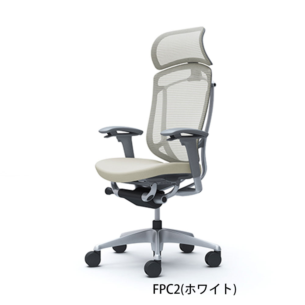 「コンテッサセコンダ」座面/クッション フレームカラー/シルバー ボディーカラー/グレー 大型ヘッドレスト 張地全13色 ランバーサポート有・無【受注生産品】okamura(オカムラ)