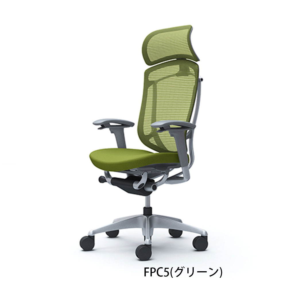 「コンテッサセコンダ」座面/クッション フレームカラー/シルバー ボディーカラー/グレー 大型ヘッドレスト 張地全13色 ランバーサポート有・無【受注生産品】okamura(オカムラ)
