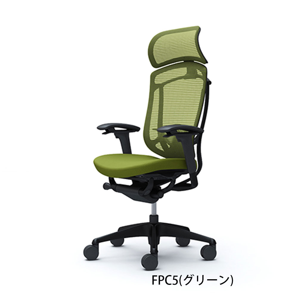 「コンテッサセコンダ」座面/クッション フレームカラー/ブラック ボディーカラー/ブラック 大型ヘッドレスト 張地全13色 ランバーサポート有・無【受注生産品】okamura(オカムラ)