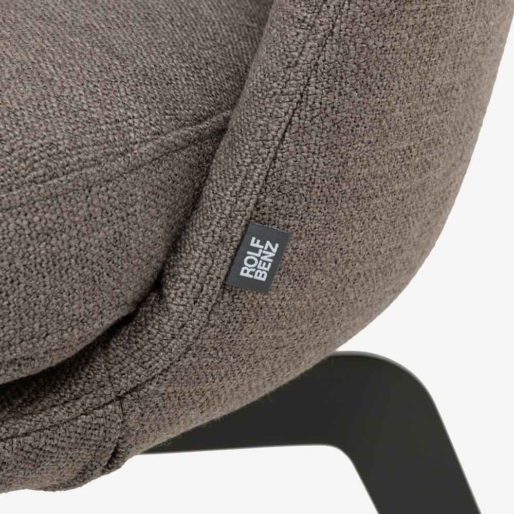 ROLF BENZ(ロルフベンツ)ラウンジチェア「562」回転式 幅63cm 布#18.124 クオーツグレー色 / 脚グレー色