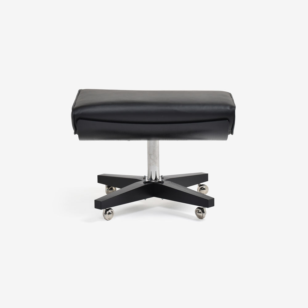 スツール「SIXTY TWO 6251」キャスター付 革ブラック【次回入荷未定】