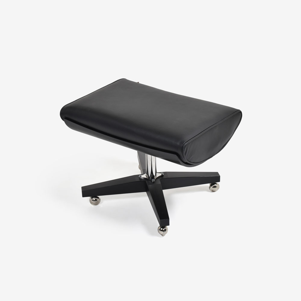 スツール「SIXTY TWO 6251」キャスター付 革ブラック【次回入荷未定】