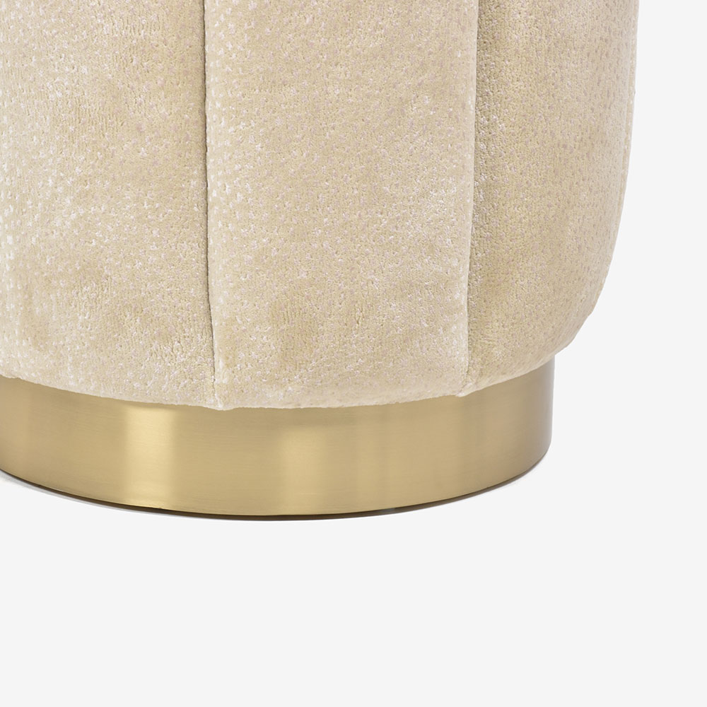 DURESTA(デュレスタ)スツール「Cumulo クムロ 小」幅38cmマル 高さ48cm 布#Saks Pearl