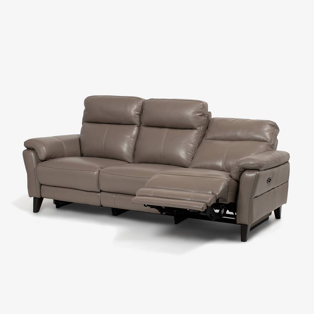 電動リクライニングソファ 3人掛け「L/S Motion 65（エルエスモーション65）」幅215cm 革#J/S-232E グラナイト色