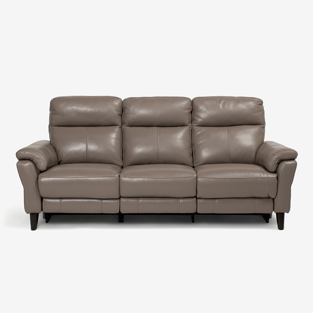 電動リクライニングソファ 3人掛け「L/S Motion 65(エルエスモーション65)」幅215cm 革#J/S-232E グラナイト色