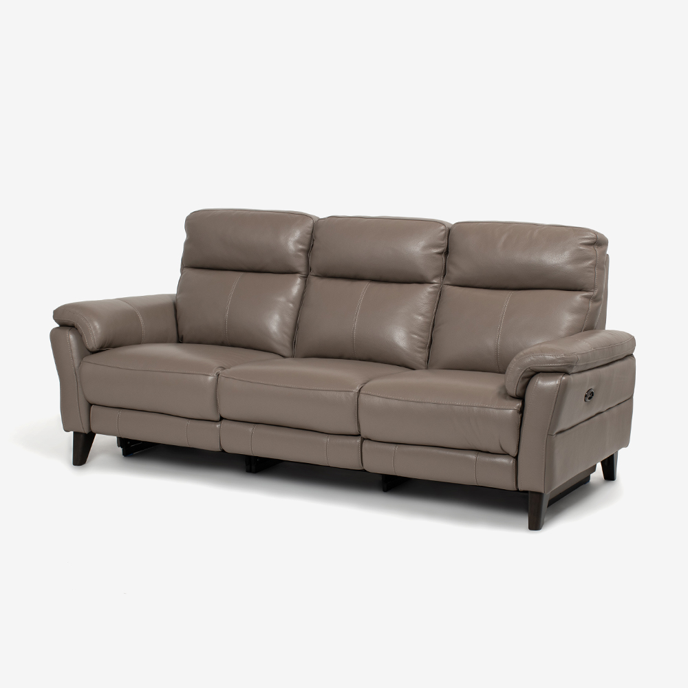 電動リクライニングソファ 3人掛け「L/S Motion 65(エルエスモーション65)」幅215cm 革#J/S-232E グラナイト色