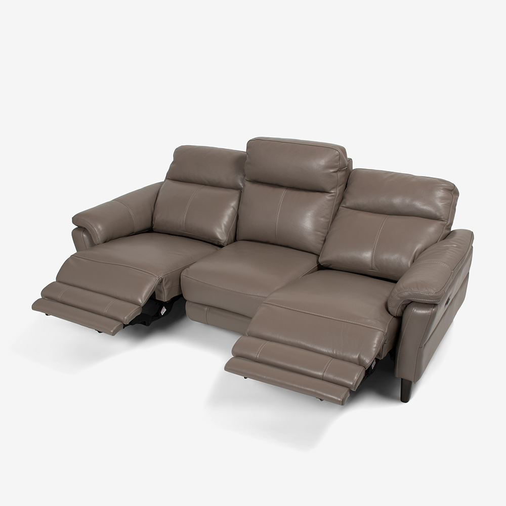 電動リクライニングソファ 3人掛け「L/S Motion 65(エルエスモーション65)」幅215cm 革#J/S-232E グラナイト色