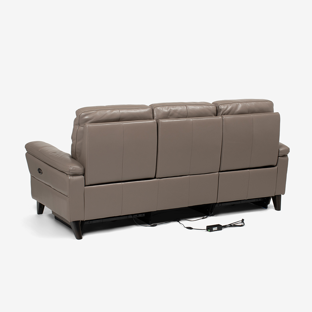 電動リクライニングソファ 3人掛け「L/S Motion 65(エルエスモーション65)」幅215cm 革#J/S-232E グラナイト色