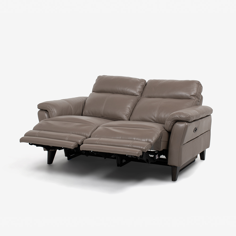 電動リクライニングラブソファ 2人掛け 幅156cm「L/S Motion 65（エルエスモーション65）」革#J/S-232E グラナイト色