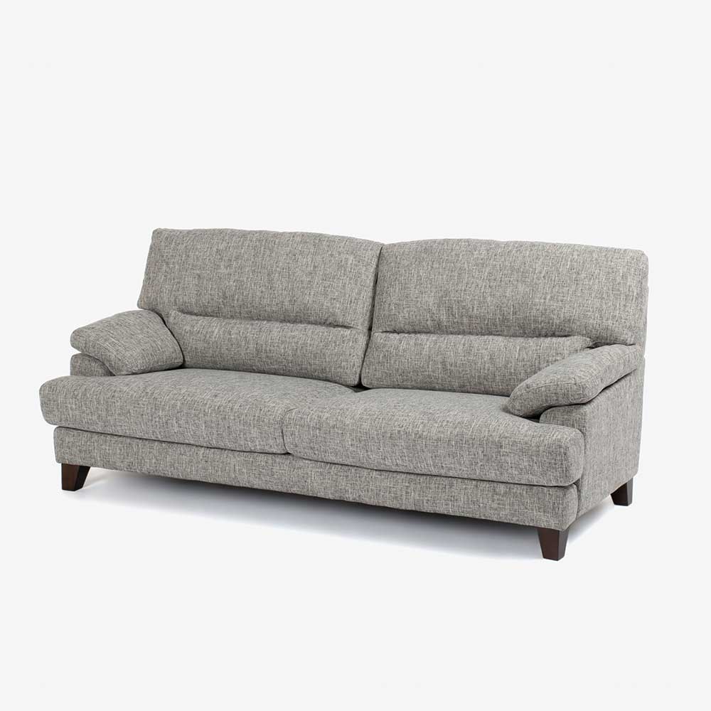 ソファ 3人掛け「アクア SD-341C」幅196cm 布#FG220-17D ライトグレー色 脚部全2色