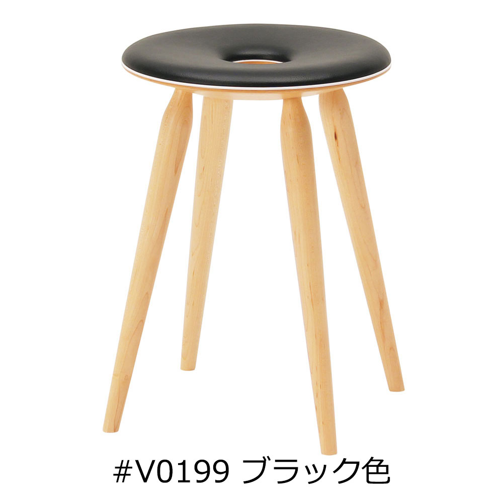 天童木工 リングスツール「S-3165MP-NT」メープル材 ビニールレザー 全3色【受注生産品】