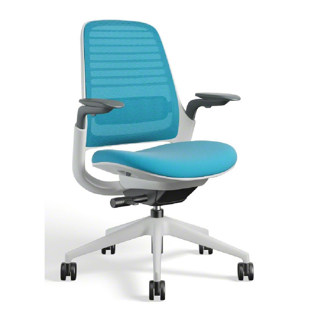 Steelcase(スチールケース)デスクチェア「シリーズ1」シーガルフレーム 座ブルージェイ