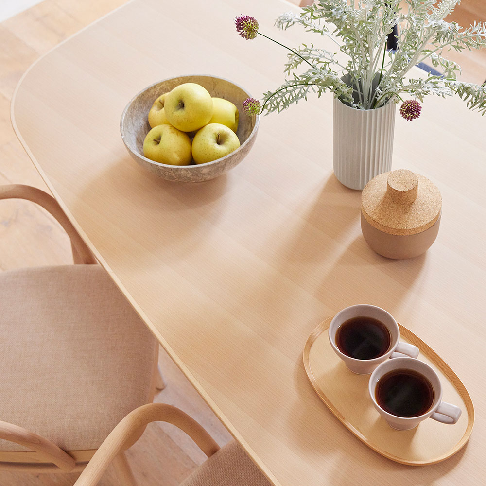 秋田木工 ダイニングテーブル「GAKKO(がっこ)-02」ブナ材 白木塗装艶消し