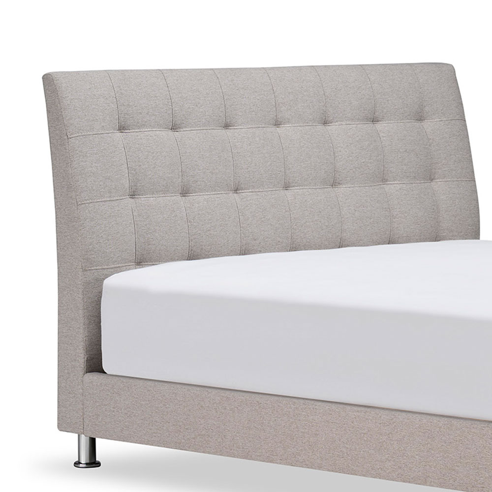 FranceBed(フランスベッド)ベッドフレーム「IQ アシュフォード」布張り LGYグレー色 全7サイズ