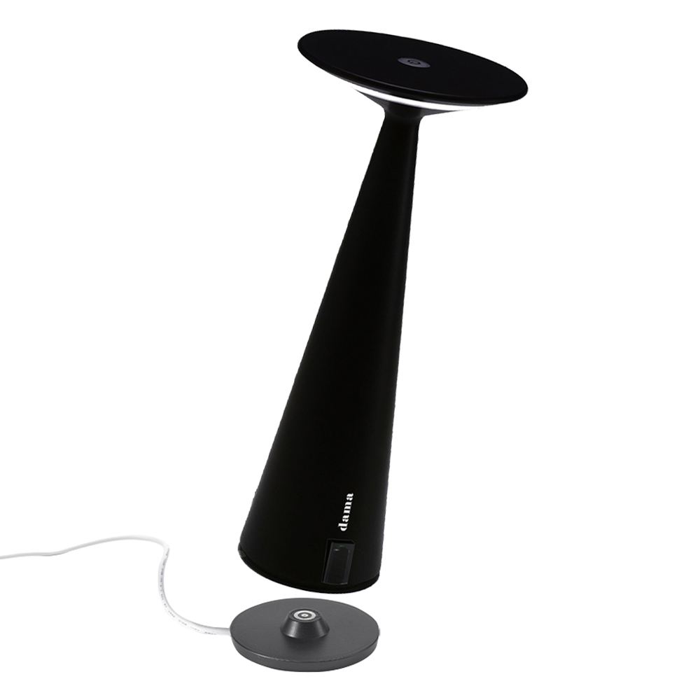 LEDテーブルスタンド「ZAF-DAMA-BK」ブラック USB充電式