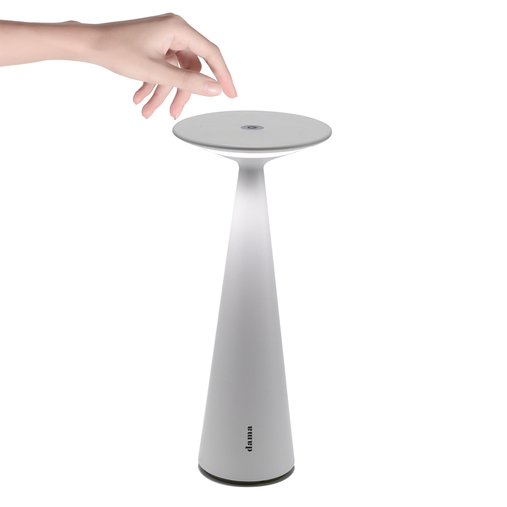 LEDテーブルスタンド「ZAF-DAMA-WH」マットホワイト USB充電式
