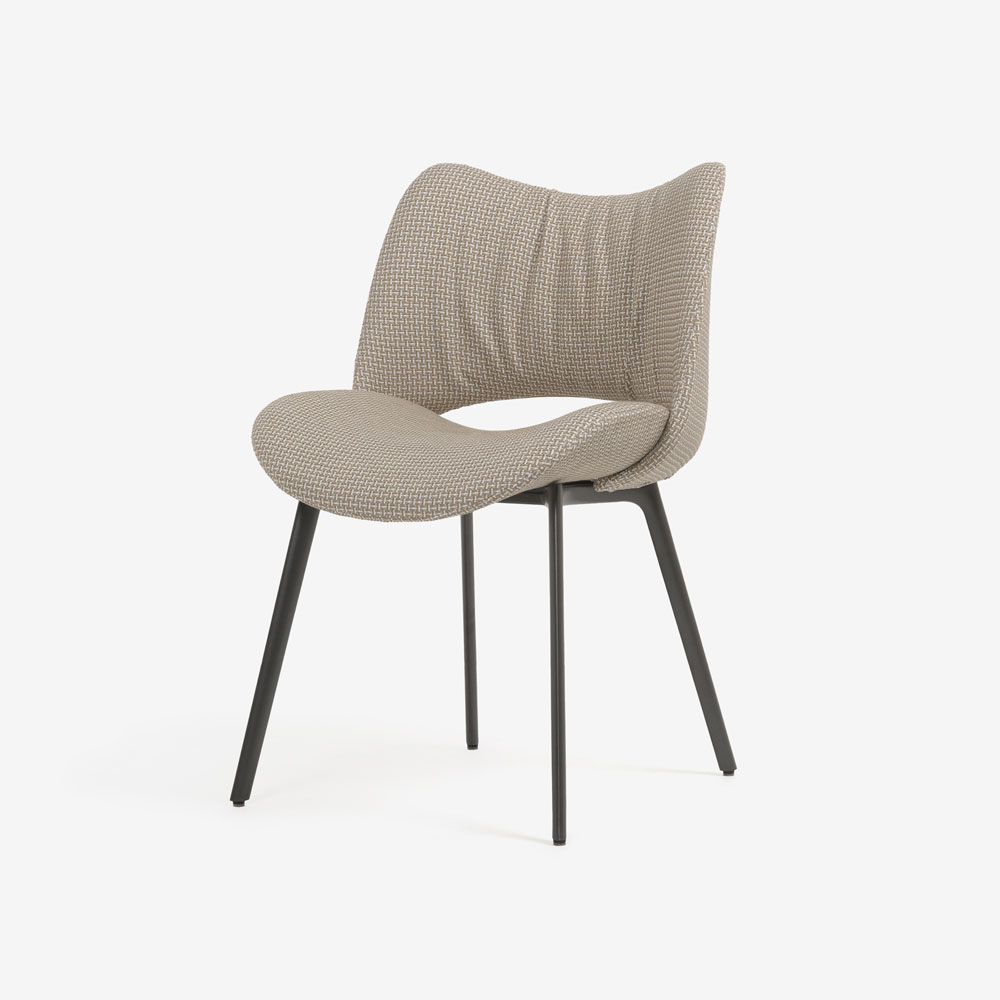 PoltronaFrau(ポルトローナ・フラウ)ダイニングチェア「ナイス」布ブロンドウッド色 #C Re-Stijl Blonde woods