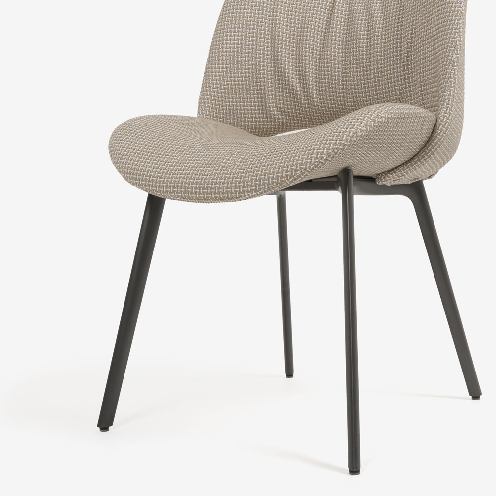 PoltronaFrau（ポルトローナ・フラウ）ダイニングチェア「ナイス」布ブロンドウッド色 #C Re-Stijl Blonde woods