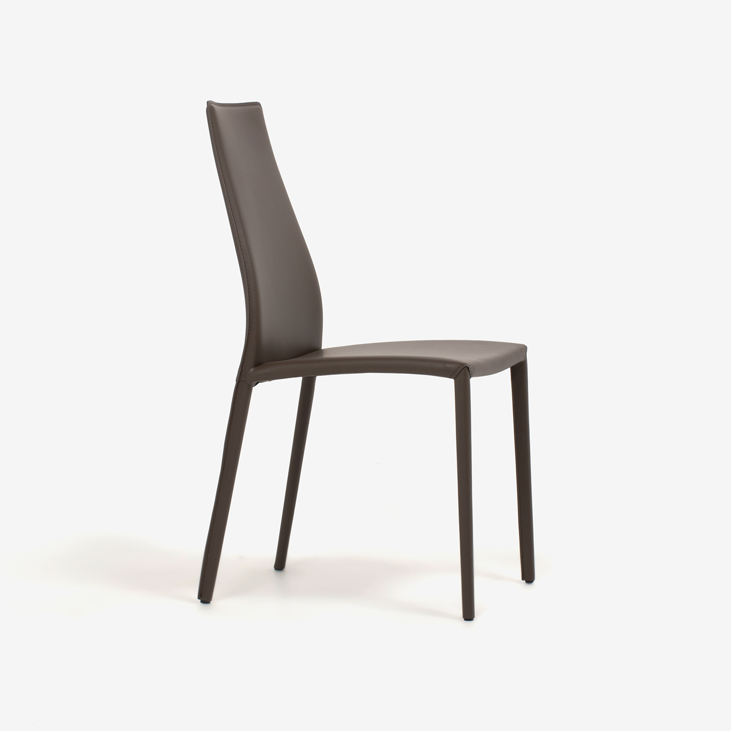 Calligaris(カリガリス)ダイニングチェア「Aida CS1484」革マッドブラウン色