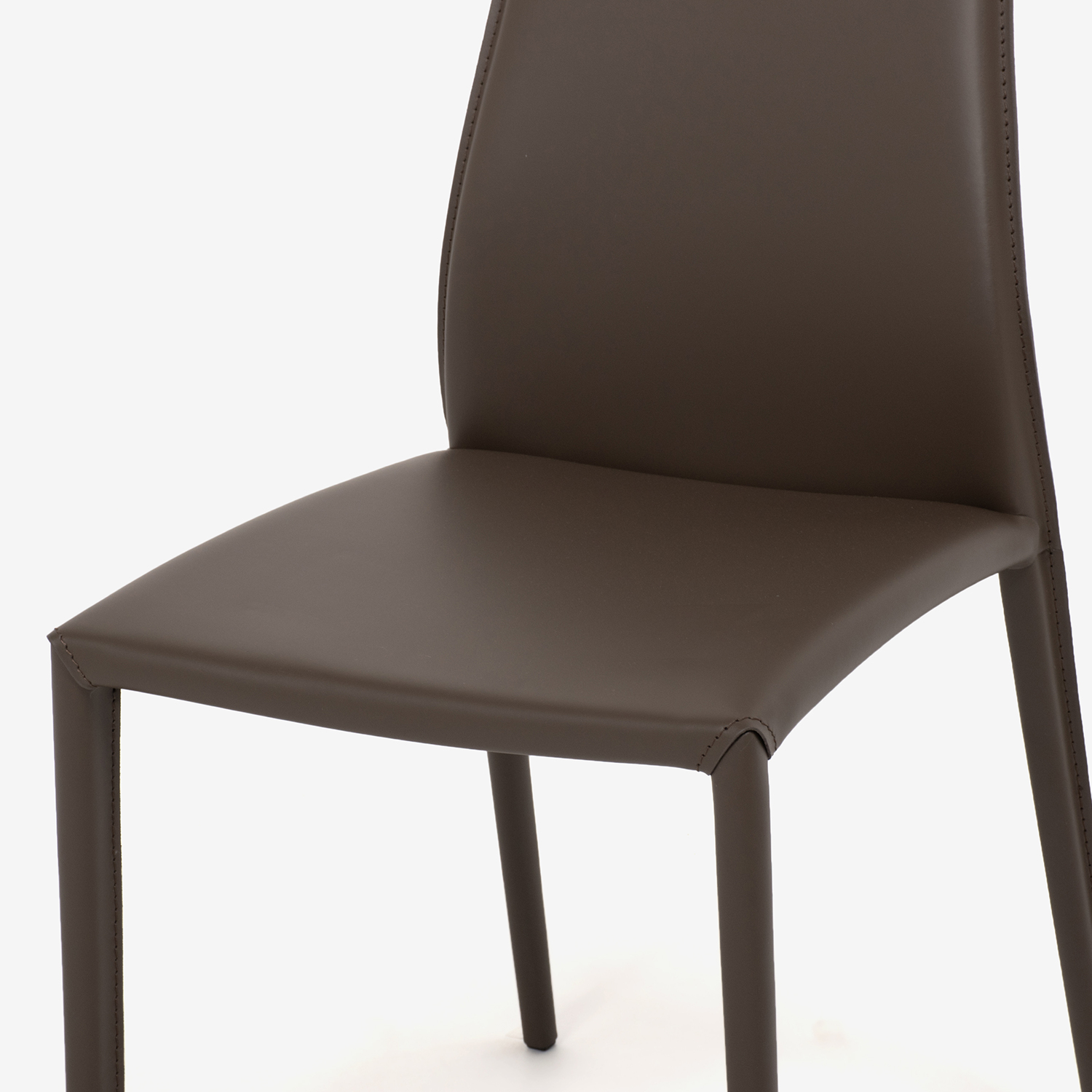 Calligaris(カリガリス)ダイニングチェア「Aida CS1484」革マッドブラウン色