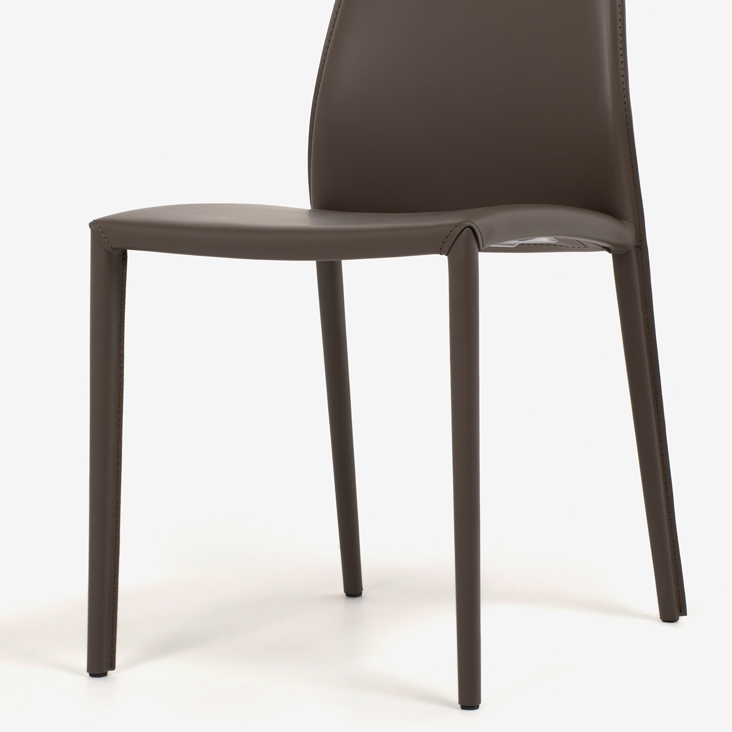 Calligaris(カリガリス)ダイニングチェア「Aida CS1484」革マッドブラウン色