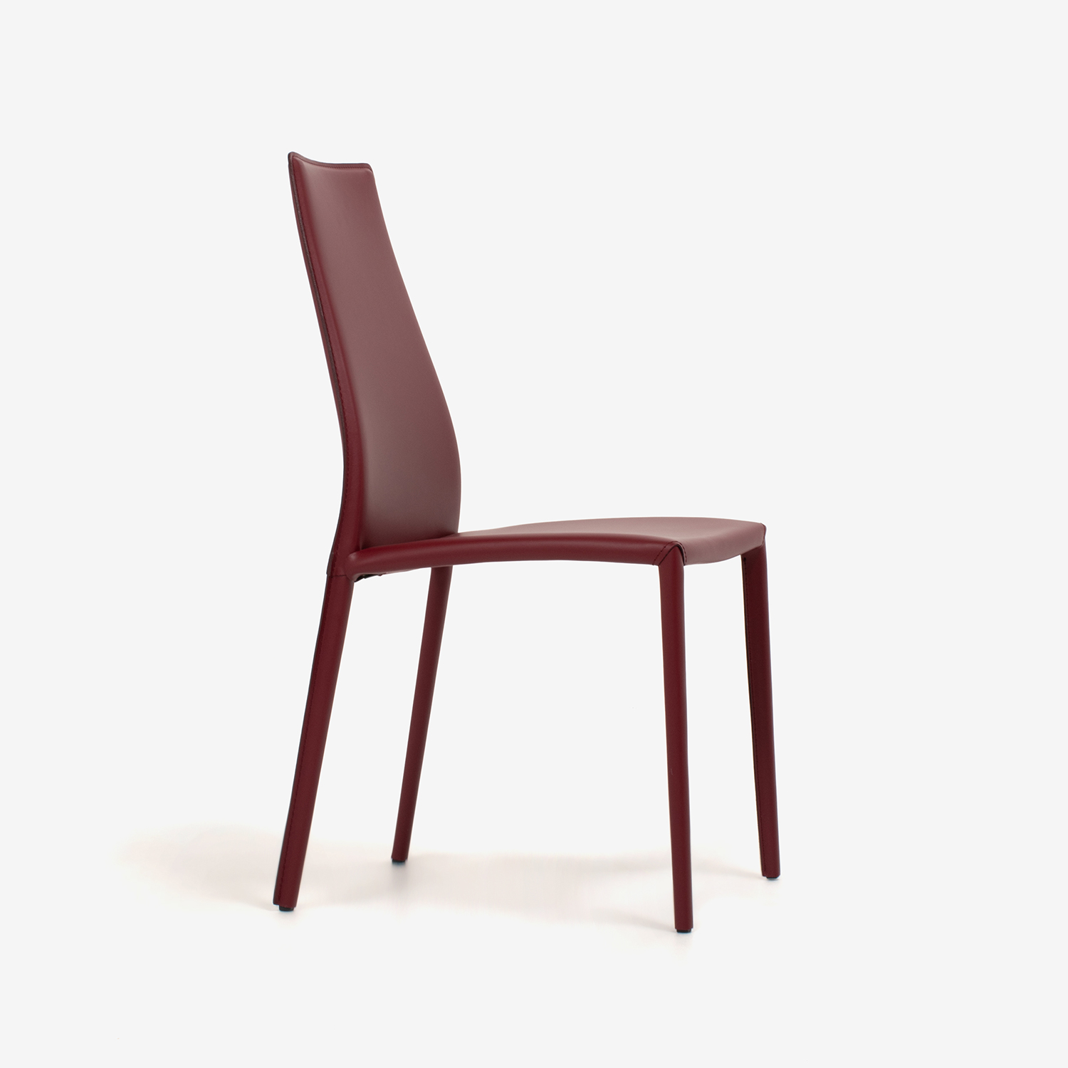Calligaris(カリガリス)ダイニングチェア「Aida CS1484」革バーガンディ色