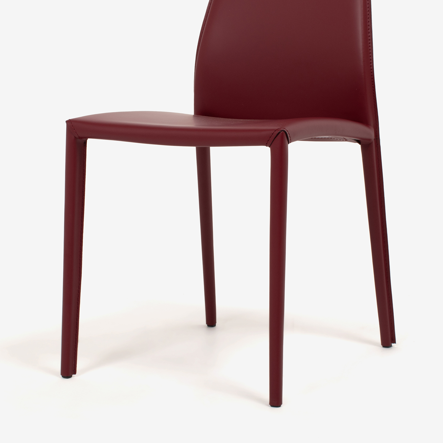 Calligaris(カリガリス)ダイニングチェア「Aida CS1484」革バーガンディ色