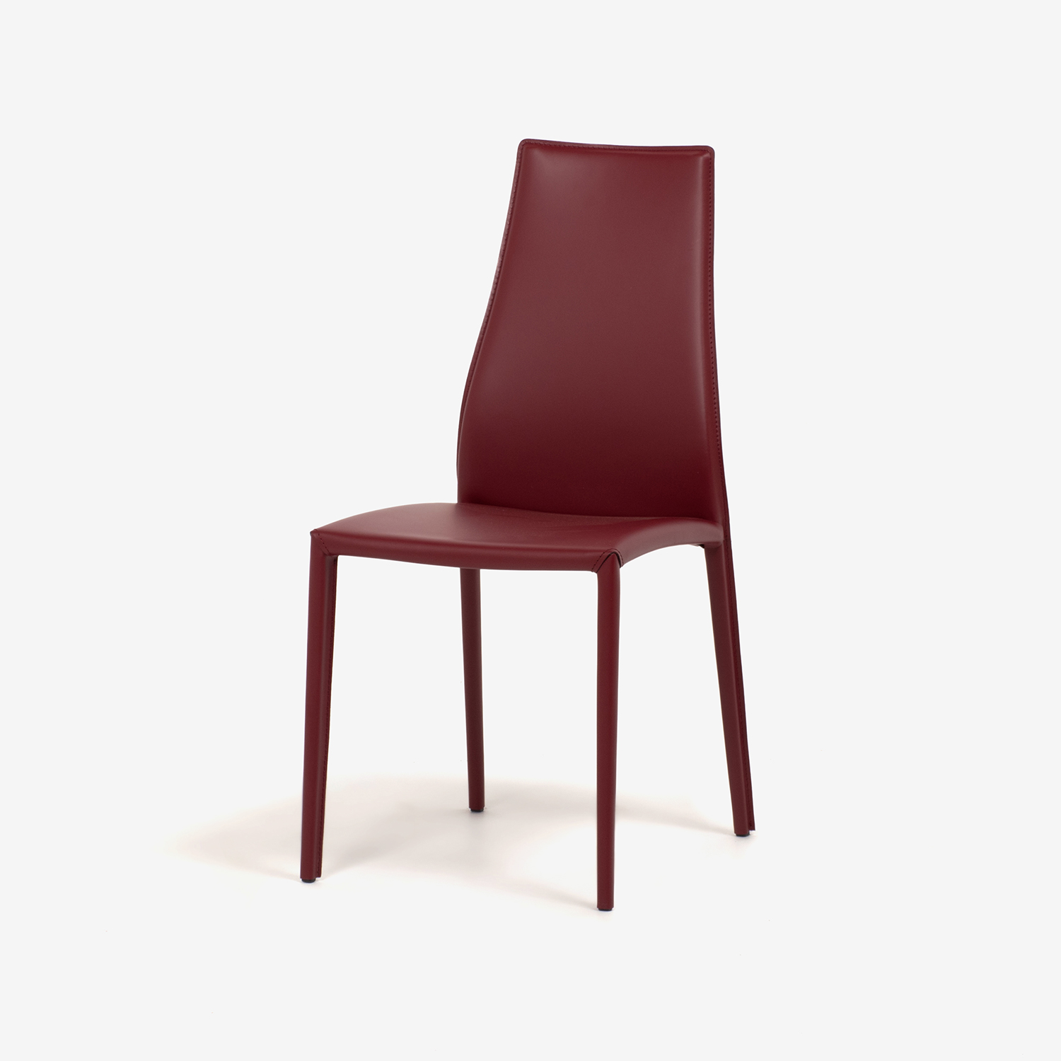 Calligaris(カリガリス)ダイニングチェア「Aida CS1484」革バーガンディ色