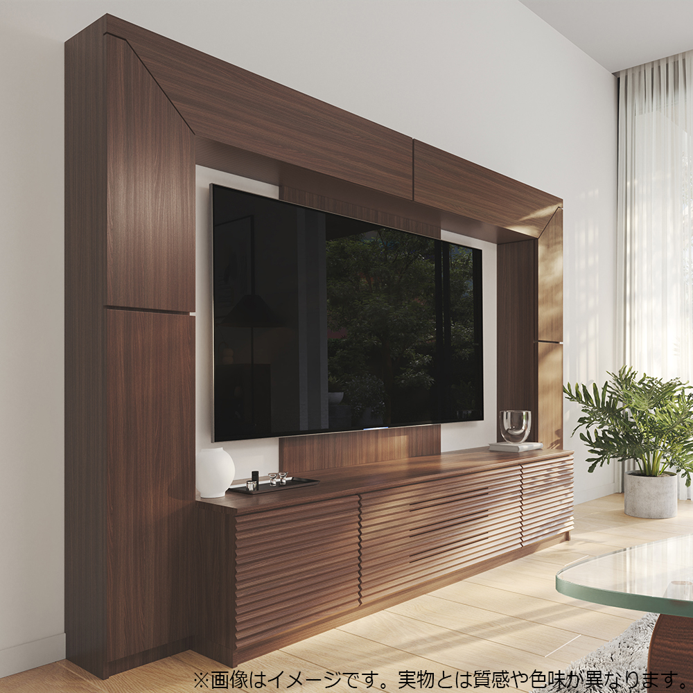 テレビボード「アクロス」ハイタイプ 幅230cm ウォールナット材【セール対象品のため5%OFF】