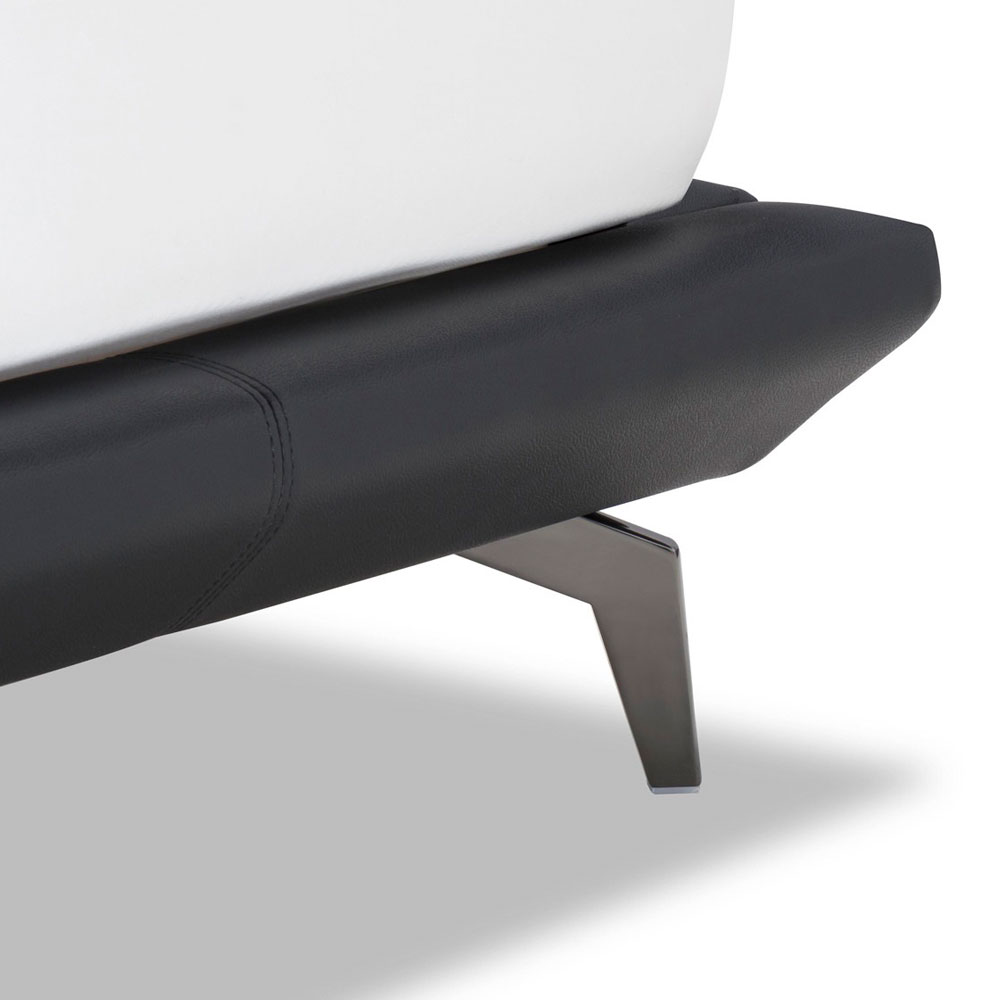 FranceBed(フランスベッド)ベッドフレーム「フィアバ FA-02」レッグタイプ 半革CC/PVCブラック色 すのこ床板 全5サイズ【受注生産品】