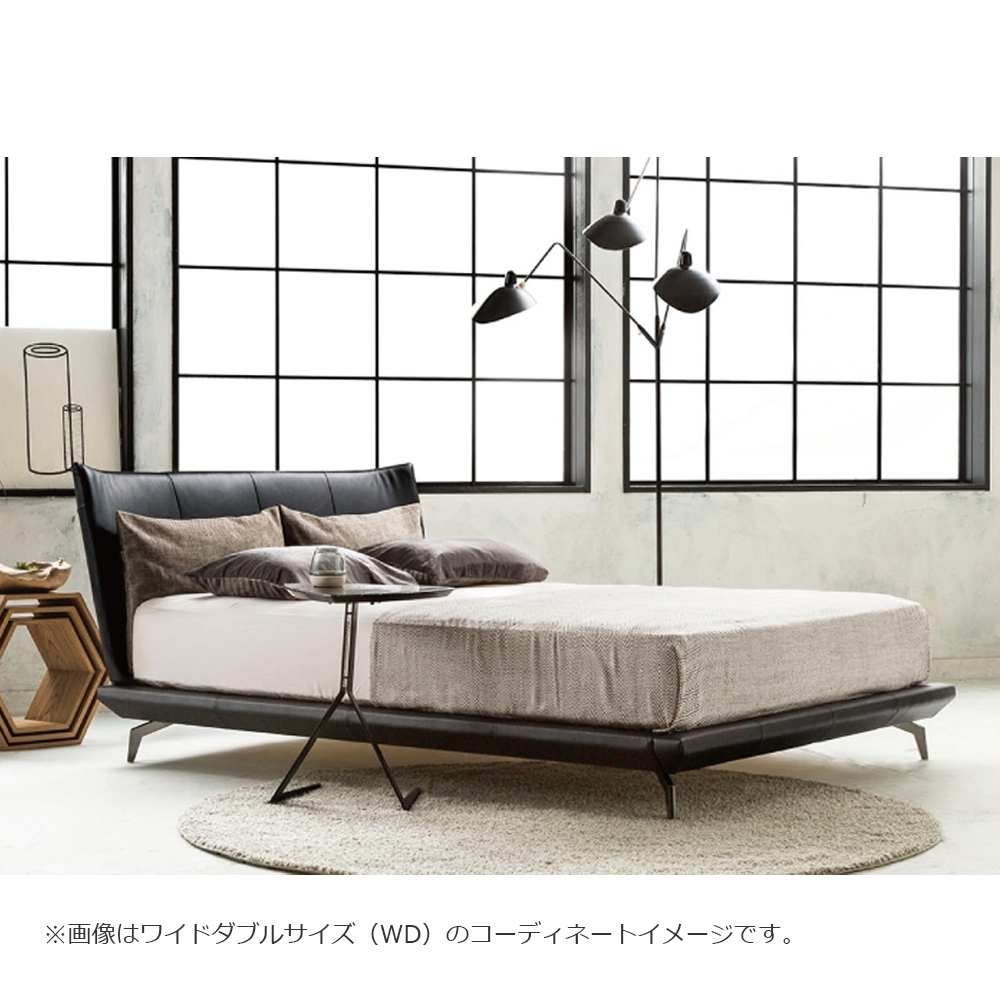 FranceBed(フランスベッド)ベッドフレーム「フィアバ FA-02」レッグタイプ 半革CC/PVCブラック色 すのこ床板 全5サイズ【受注生産品】