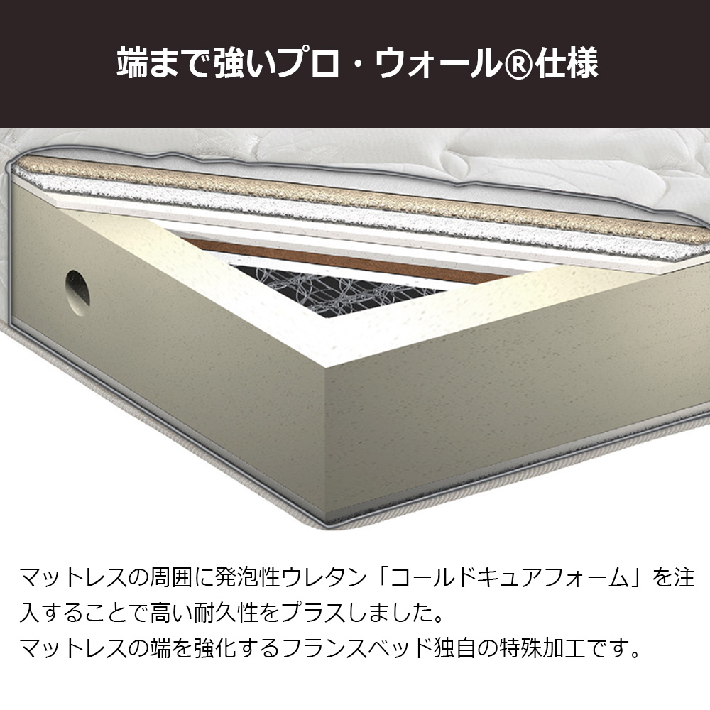 FranceBed(フランスベッド)マットレス 「スタイルサポート BK-アルティメット」厚さ32cm 高密度連続スプリング 全8サイズ