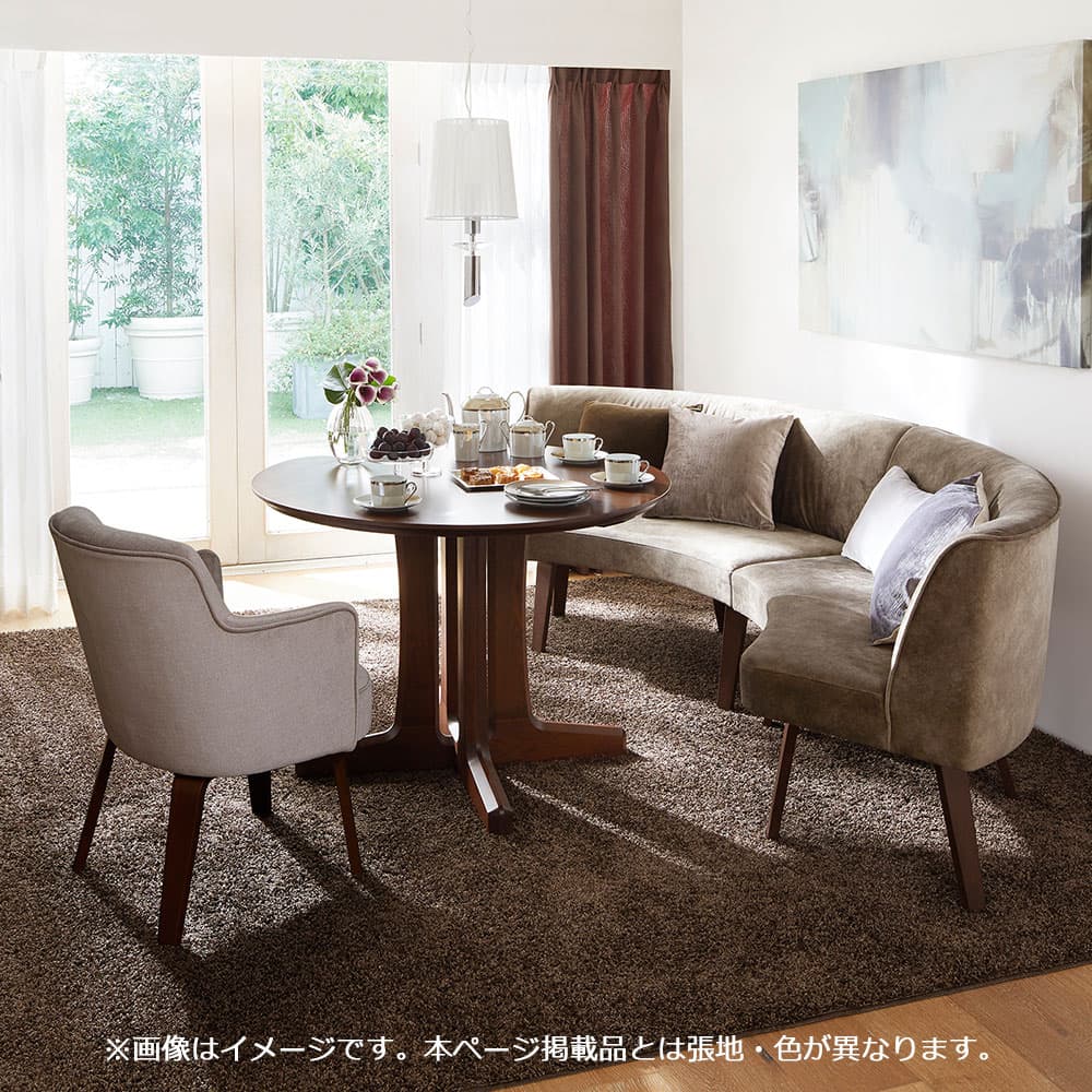 ラウンドベンチ2点セット「OP09(オプティオ09)」布#3 マーブル#90【受注生産品】