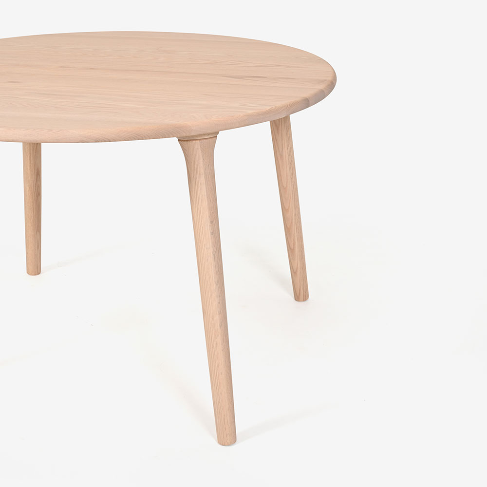 ダイニングテーブル「フィルプラス」円形 直径110cm 4本脚タイプ エッジデザイン3種 樹種・塗装色5種【受注生産品】