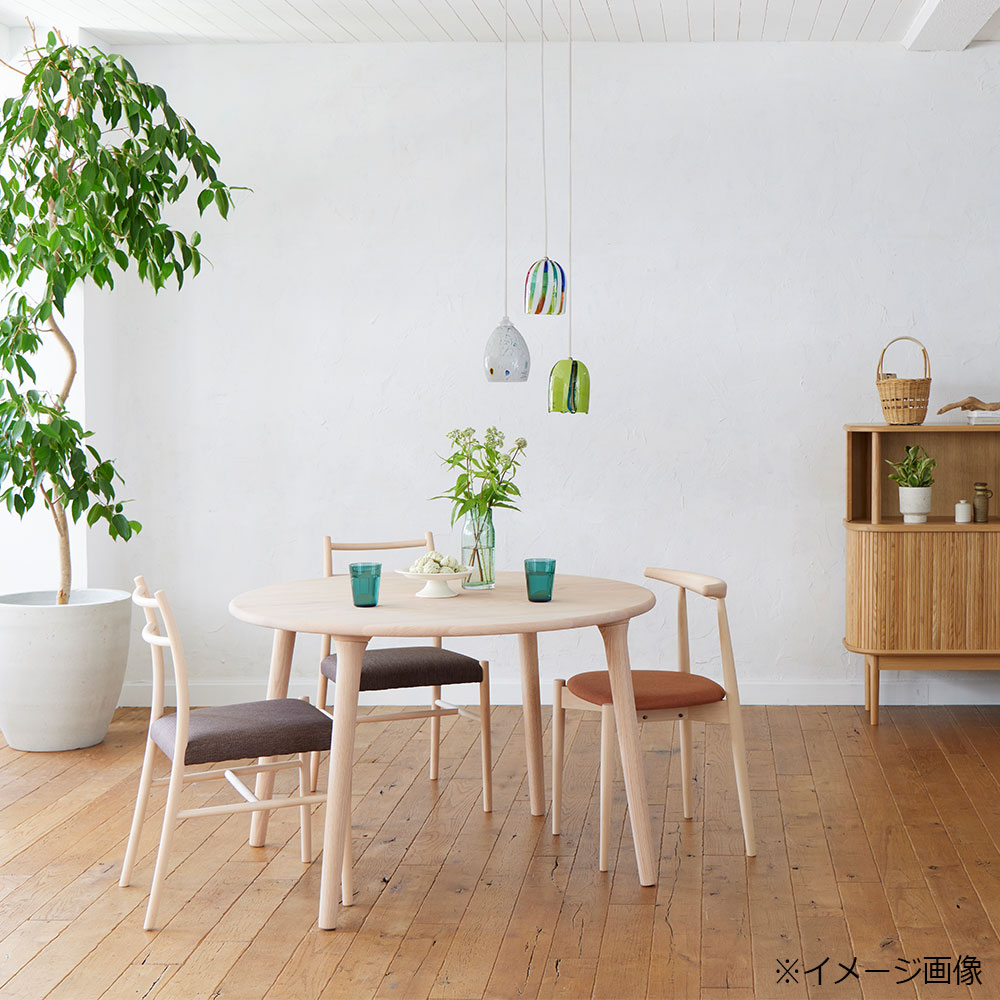 ダイニングテーブル「フィルプラス」円形 直径110cm 4本脚タイプ エッジデザイン3種 樹種・塗装色5種【受注生産品】