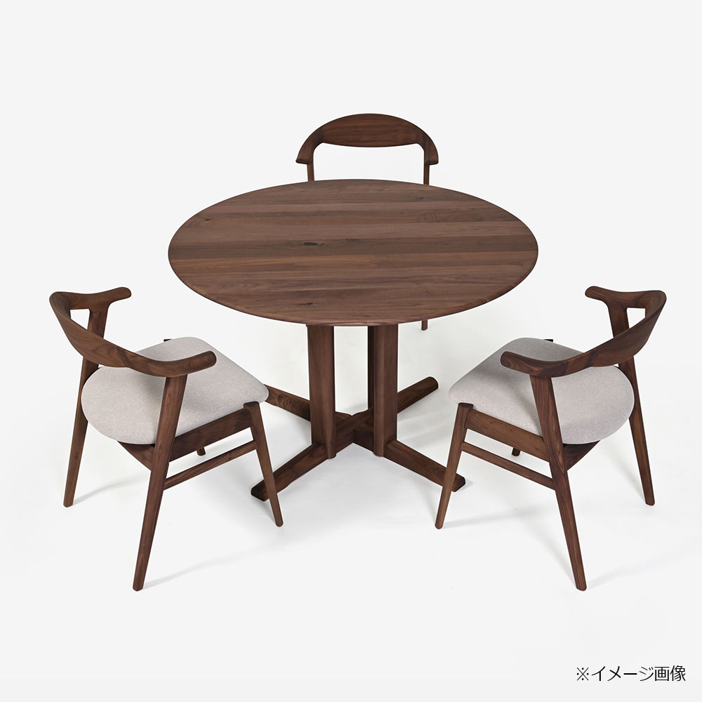 ダイニングテーブル「フィルプラス」円形 直径110cm 1本脚タイプ エッジデザイン3種 樹種・塗装色5種【受注生産品】