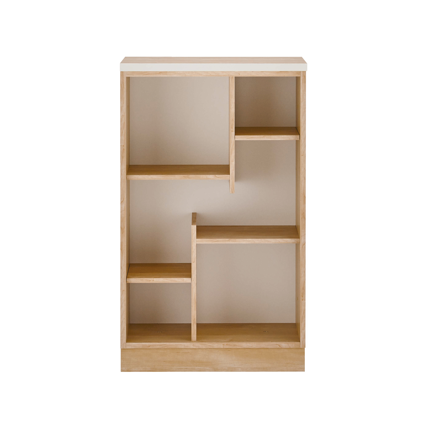 ブックシェルフ「ホリス」NWナチュラル&ホワイト色 書棚DD-HB600 天板・台輪セット 全4サイズ【セール対象品のため5%OFF】