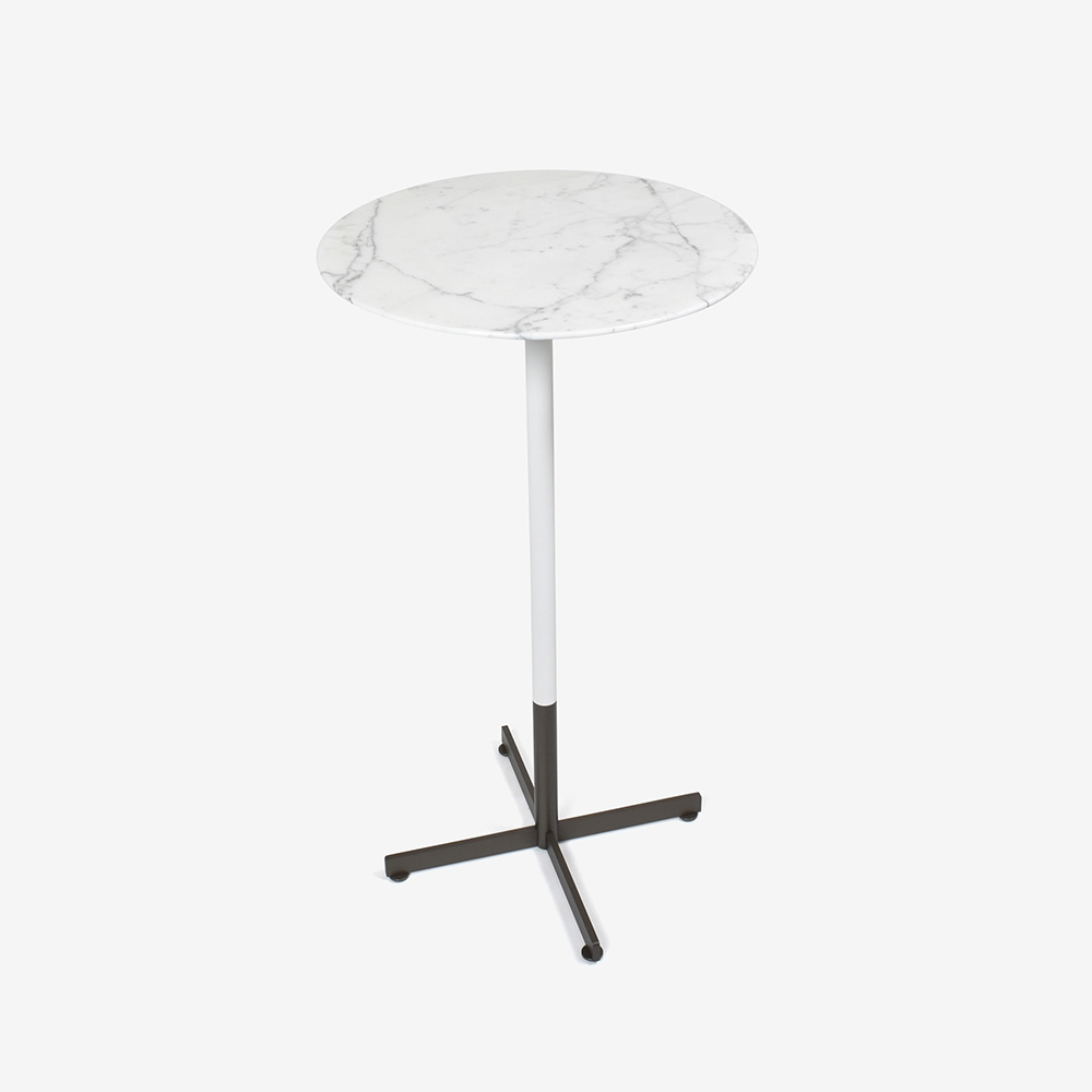 PoltronaFrau(ポルトローナ・フラウ)ミニビストロテーブル「ボブ」丸60x高さ110cm 大理石アラベスカート