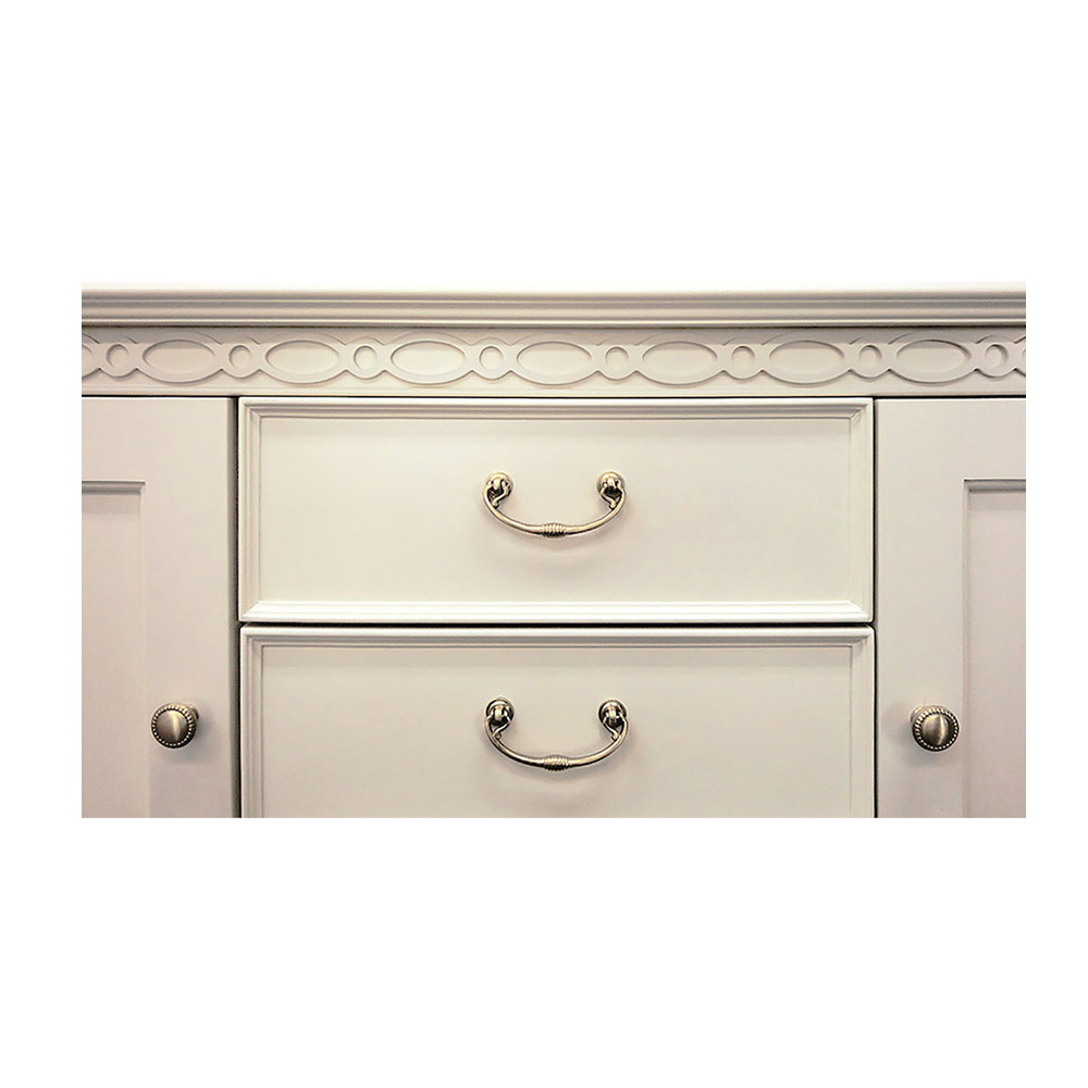 サイドボード「フルール114 WH」幅114cm リンデン材ホワイトウォッシュ色【セール対象品のため5%OFF】