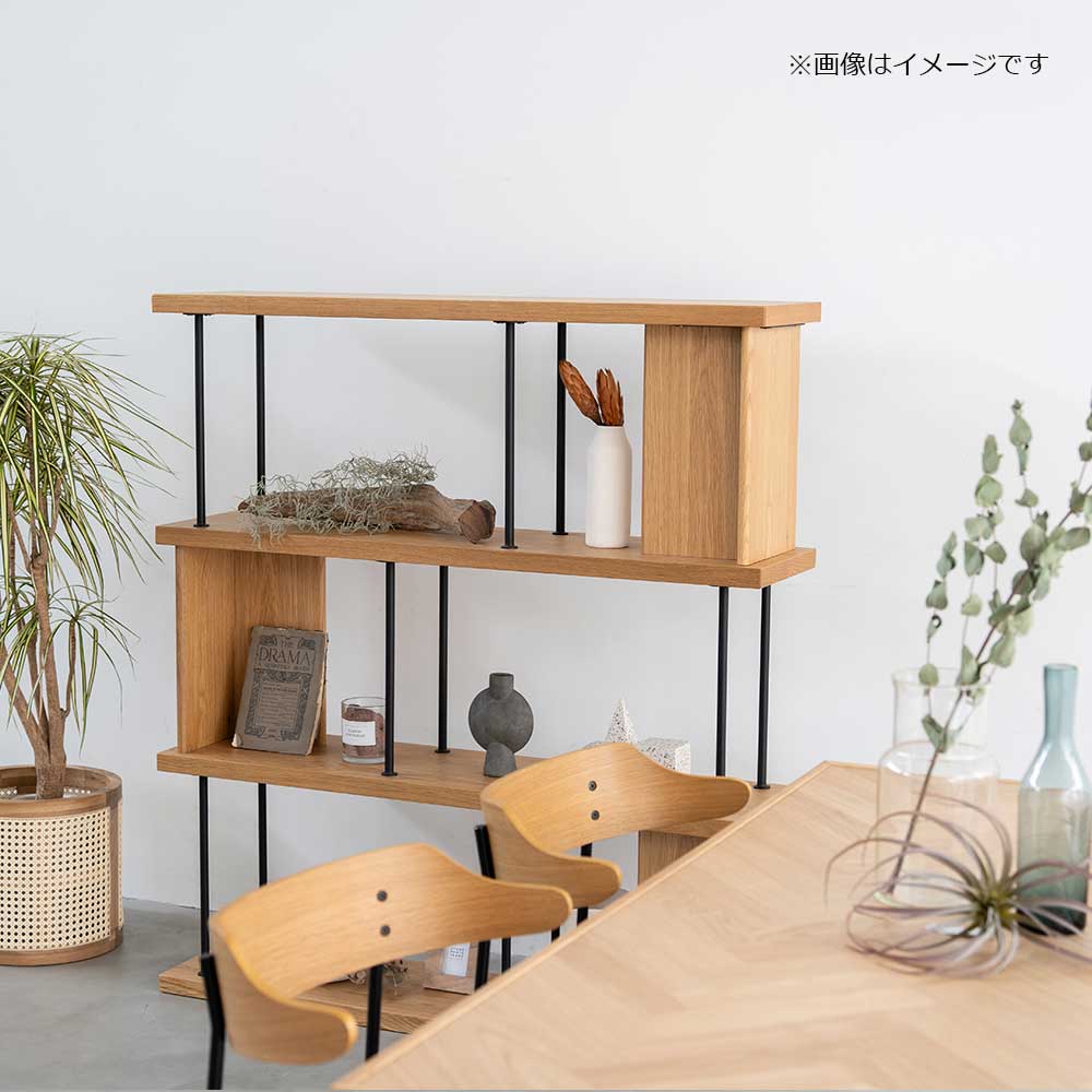 シェルフ 「デリック」 幅120cm ハイタイプ オーク材【セール対象品のため5%OFF】