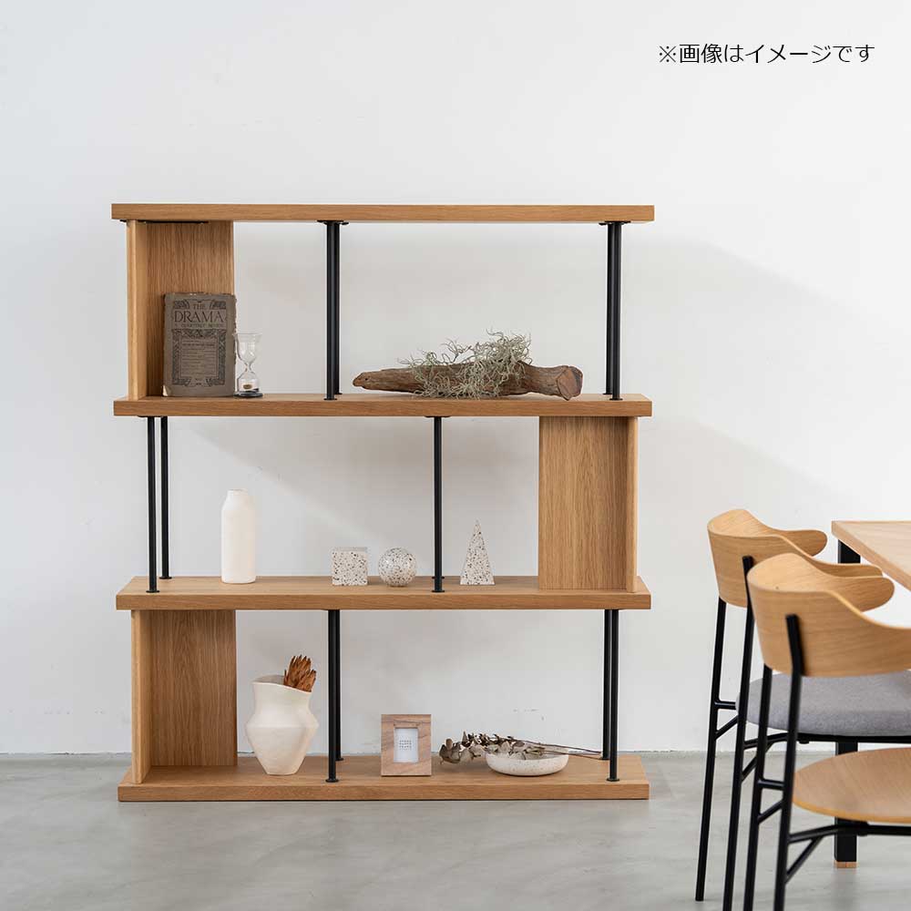 シェルフ 「デリック」 幅120cm ハイタイプ オーク材【セール対象品のため5%OFF】