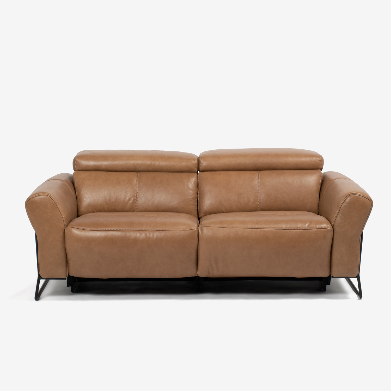 電動リクライニングソファ「L/S Motion 60(エルエスモーション60)」3人掛け 幅194cm 革プラリン色 #L431-E