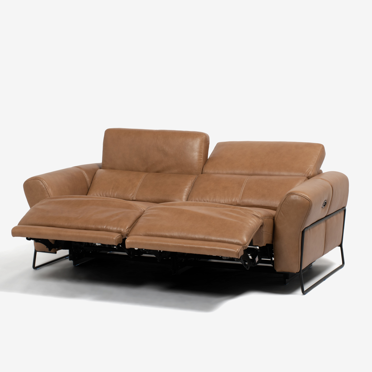 電動リクライニングソファ「L/S Motion 60(エルエスモーション60)」3人掛け 幅194cm 革プラリン色 #L431-E