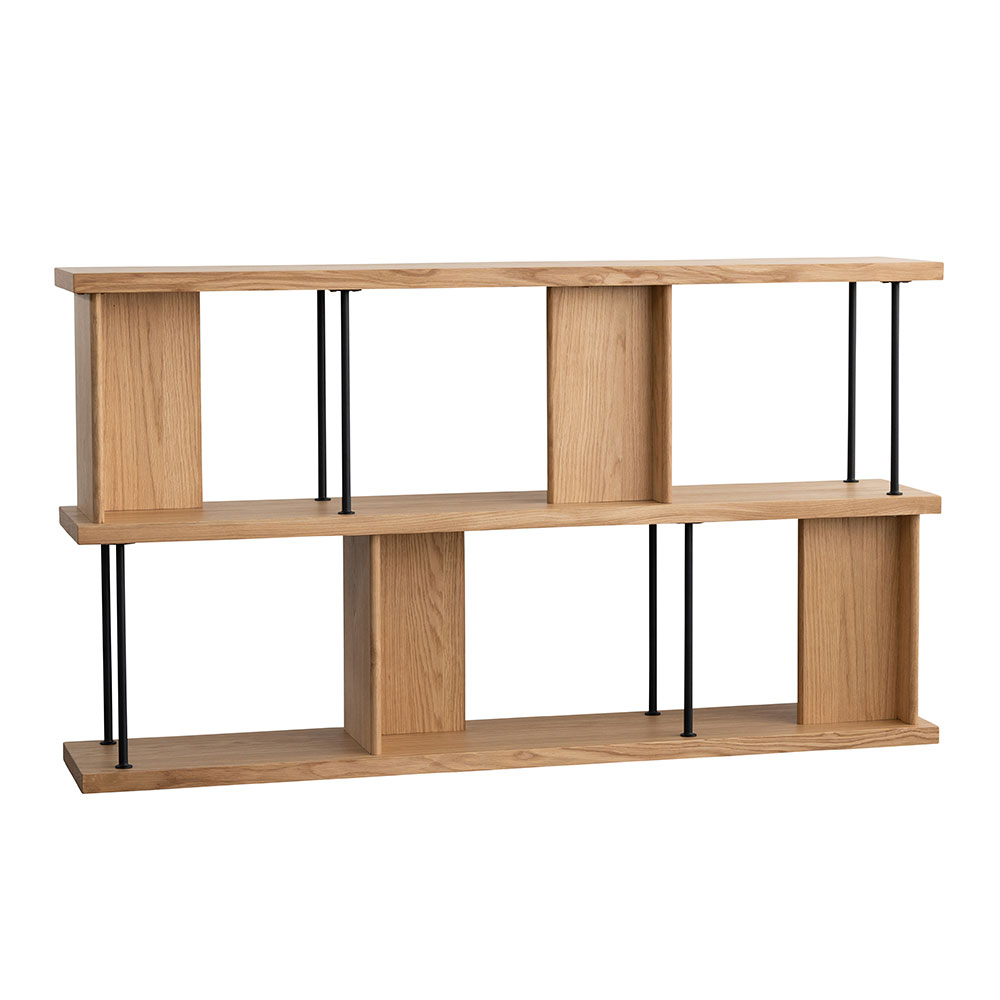 シェルフ 「デリック」 幅160cm ロータイプ オーク材【セール対象品のため5%OFF】